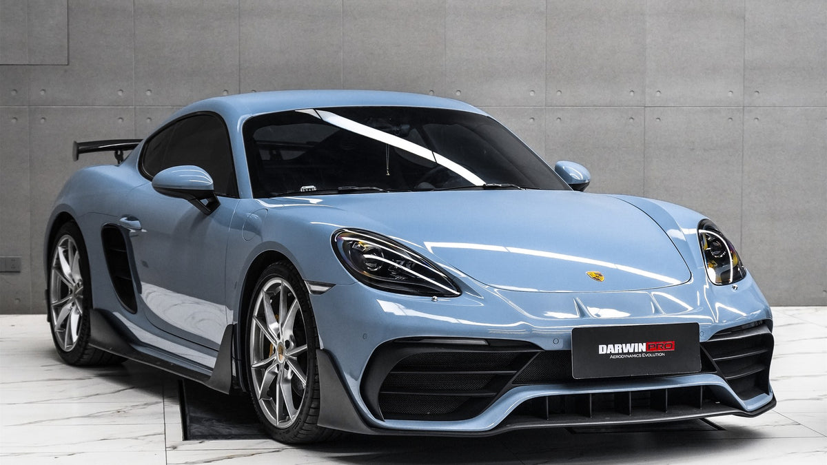 淺藍 Porsche 718 GT4 棚拍，影片封面